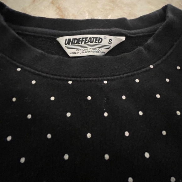 Undefeated "Ruthless" Women's Crew Neck Sweatshirt; Black w/ Polka Dots; Size S - Picture 6 of 8